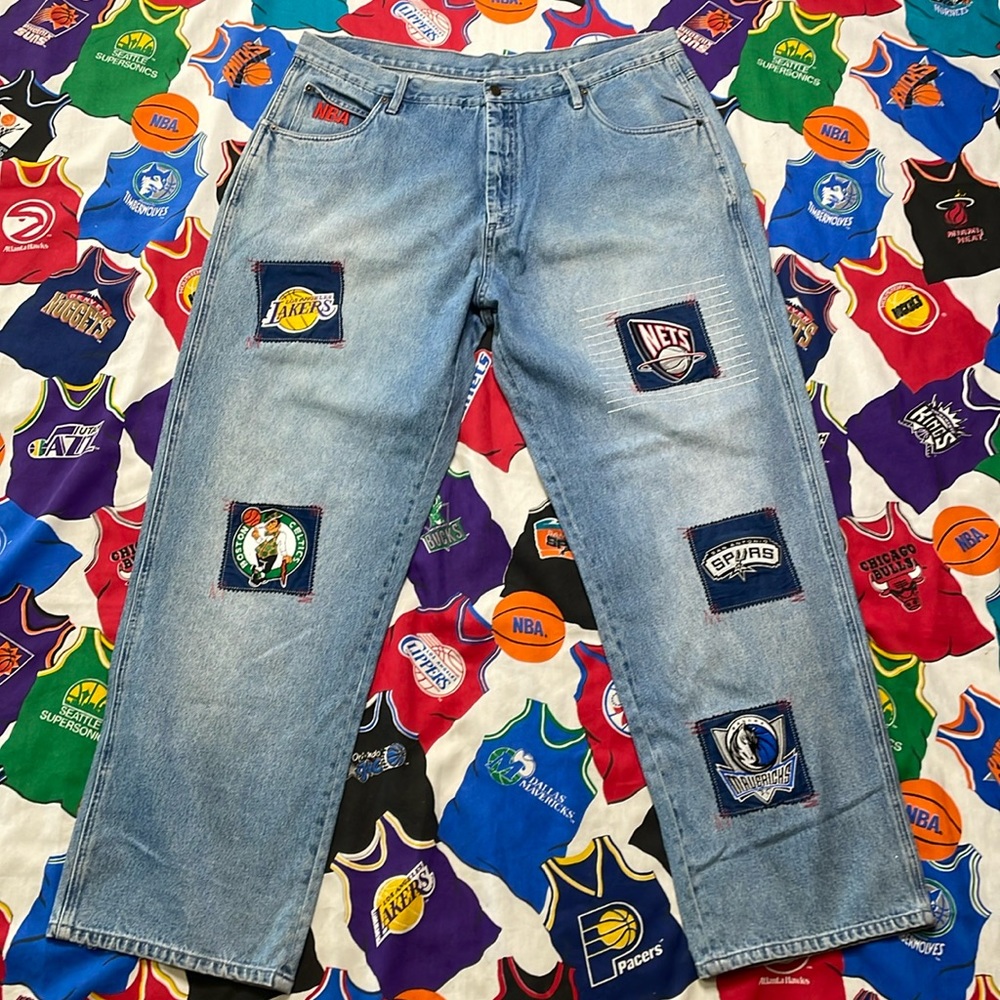 Vintage NBA UNK Denim Patch Jeans